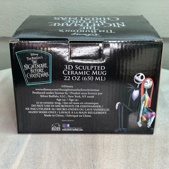 The Nightmare Before Christmas Jack Sculpted Head Ceramic 22 Oz. Mug New in Box - Picture 5 of 16